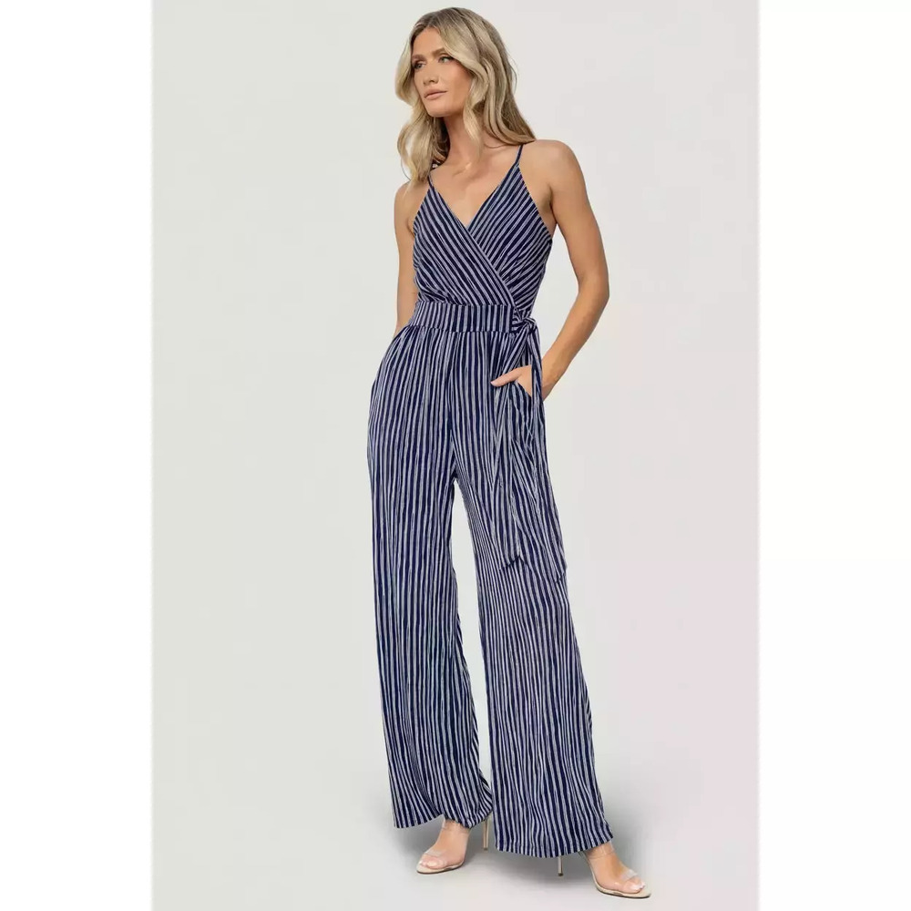 Baltic Born Zuri Tank Jumpsuit | Navy Stripe Size L